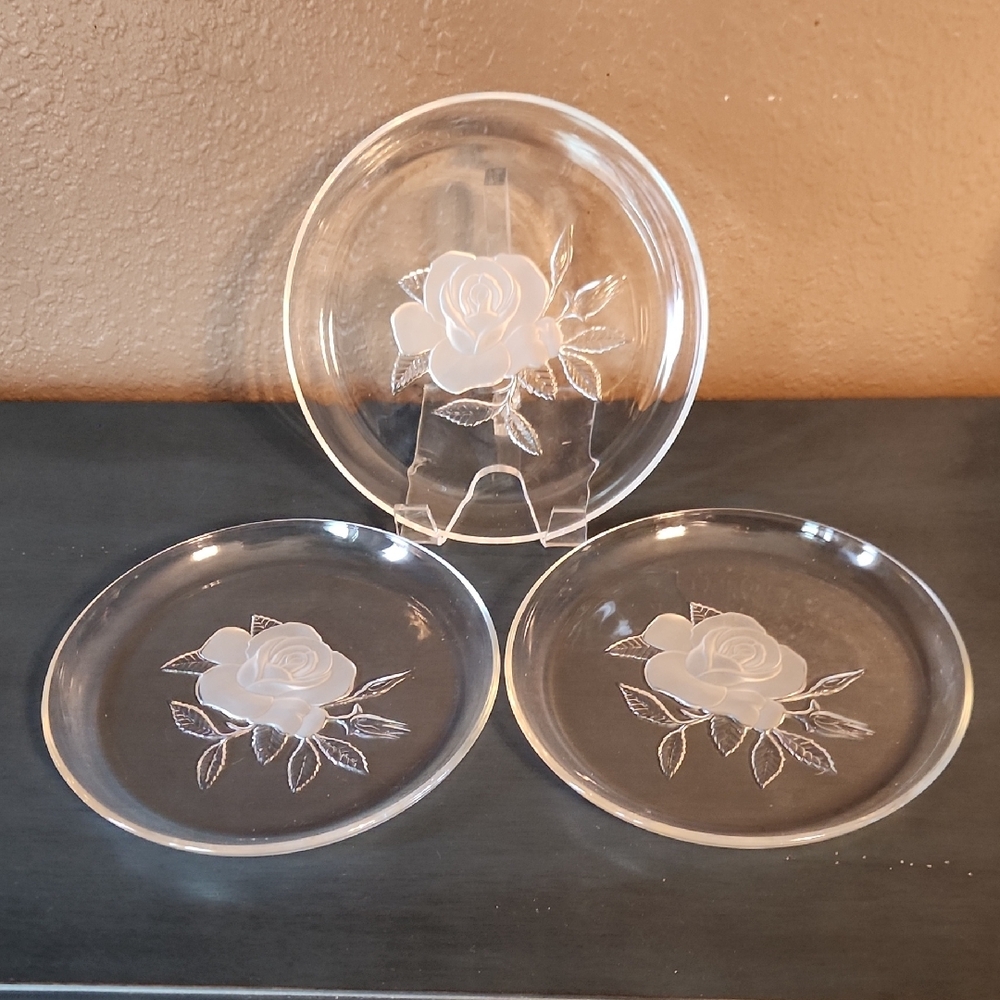 Vintage Cristal D'arques Salad Plates, EUC